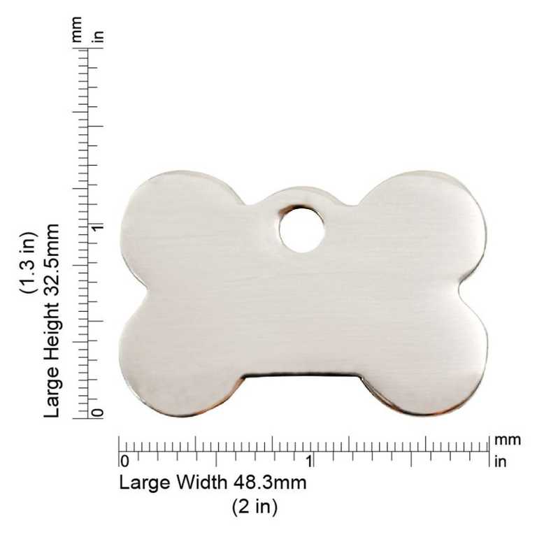Dimensions de la médaille Red Dingo acier inoxydable 2BN - Large