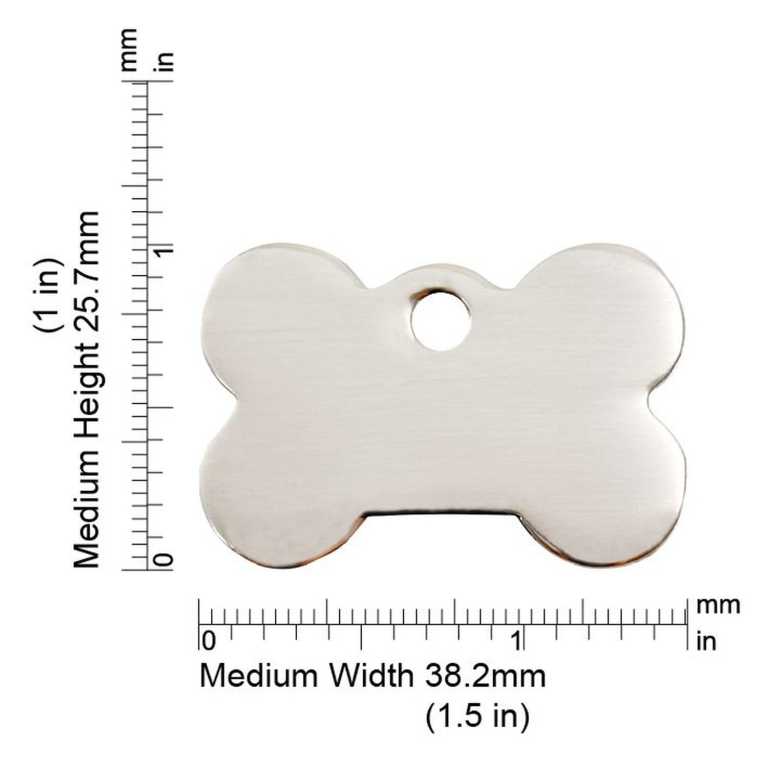 Dimensions de la médaille Red Dingo acier inoxydable 2BN - Medium