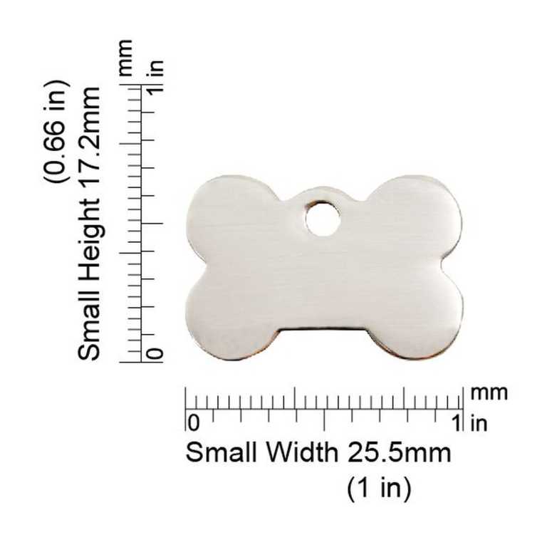 Dimensions de la médaille Red Dingo acier inoxydable 2BN - Small