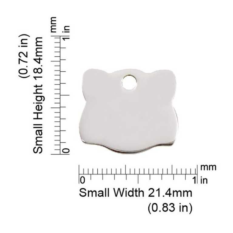 Dimensions de la médaille Red Dingo acier inoxydable 2CF - Small