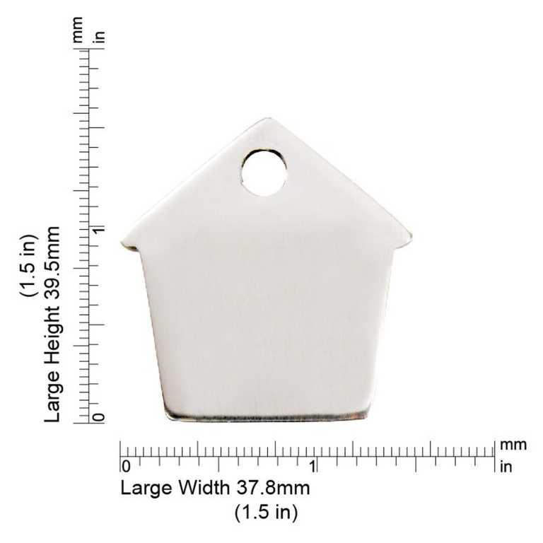 Dimensions de la médaille Red Dingo acier inoxydable 2DH - Large