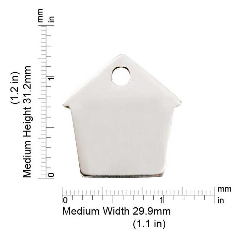 Dimensions de la médaille Red Dingo acier inoxydable 2DH - Medium