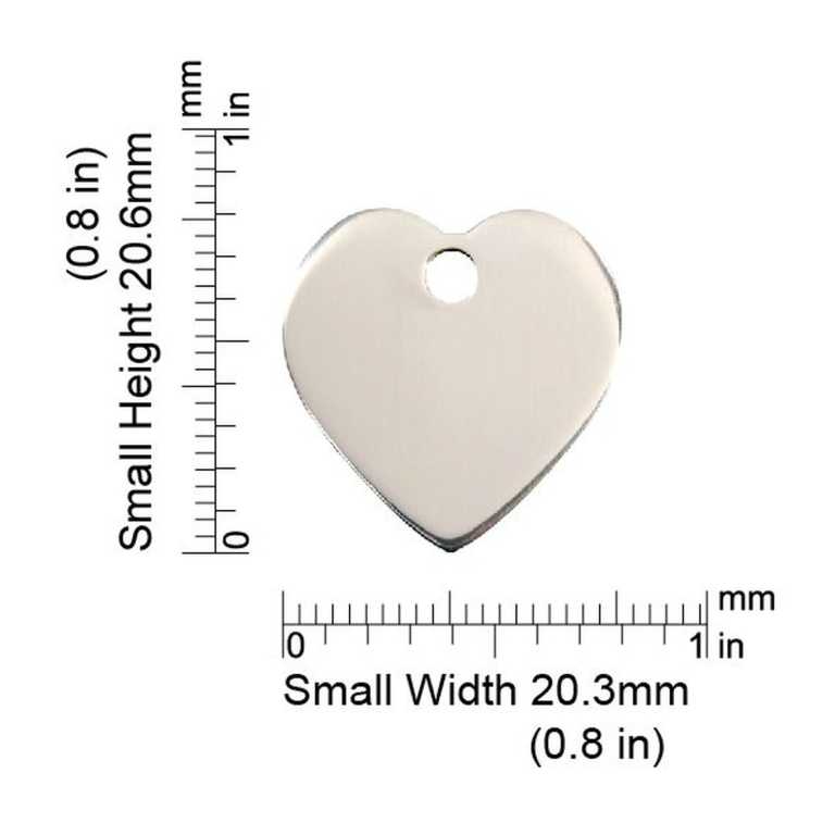 Dimensions de la médaille Red Dingo acier inoxydable 2HT - Small