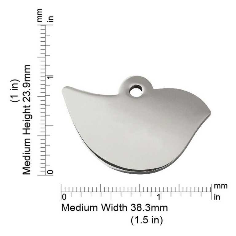 Dimensions de la médaille Red Dingo 8BI-Medium