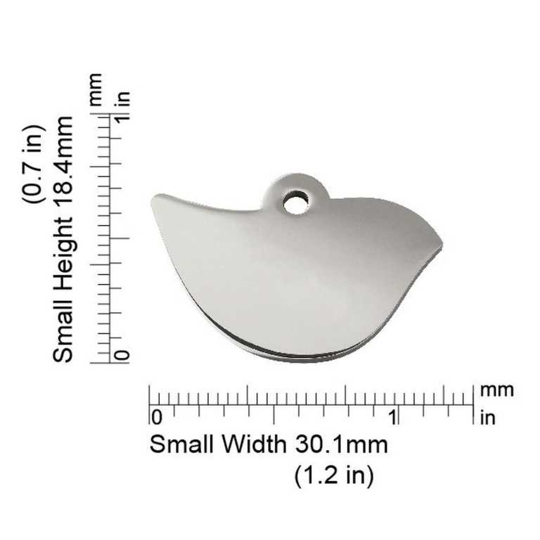 Dimensions de la médaille Red Dingo 8BI-Small