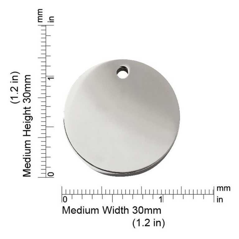 Dimensions de la médaille Red Dingo 8CL-Medium