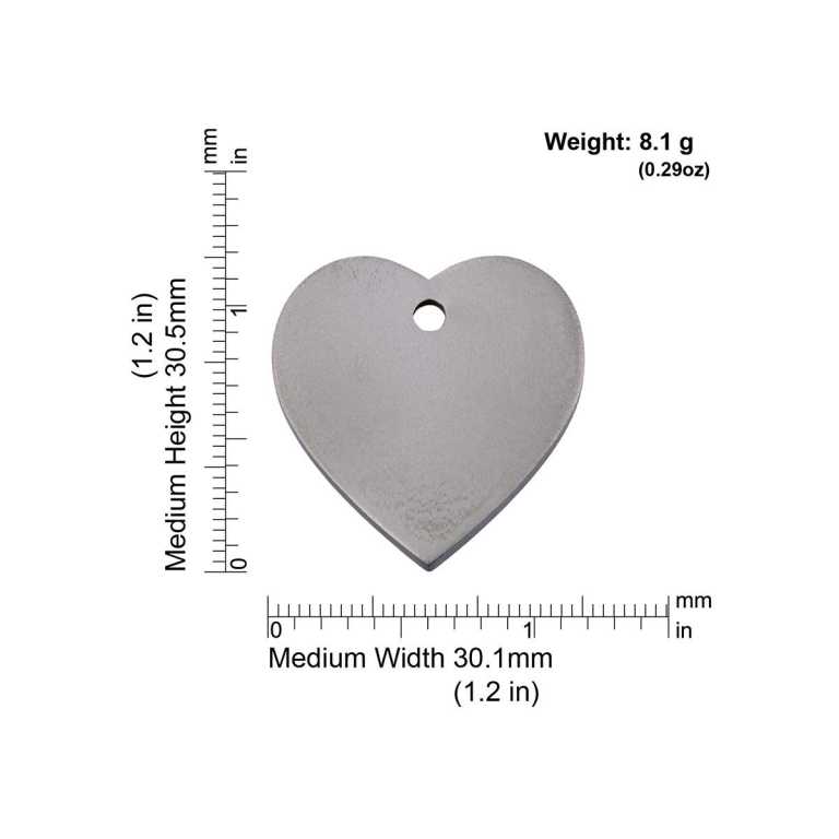 Dimensions de la médaille Red Dingo Titanium THT - Medium