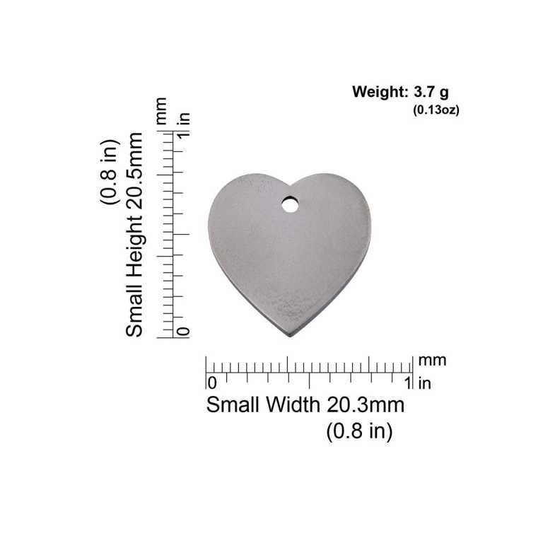 Dimensions de la médaille Red Dingo Titanium THT - Small