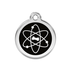 Black Atom Dog ID Tag Medium