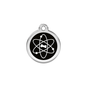 Black Atom Cat ID Tag Small