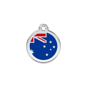 Dark Blue Australian Flag Cat ID Tag Small