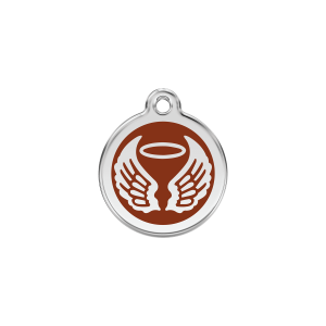 Brown Angel Wings Cat ID Tag Small