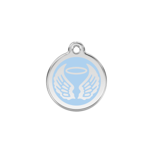 Light Blue Angel Wings Cat ID Tag Small