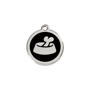 Black Bone in a Bowl Cat & Small Dog ID Tag Small