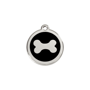 Black Bone Cat ID Tag Small