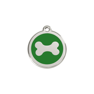 Green Bone Cat ID Tag Small