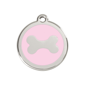 Pink Bone Dog ID Tag Medium