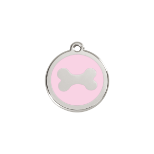 Pink Bone Cat ID Tag Small