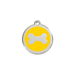 Yellow Bone Cat ID Tag Small