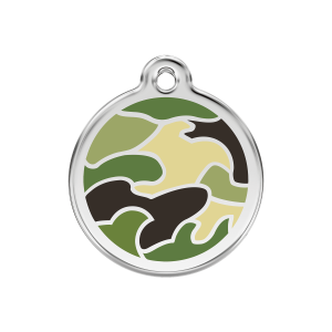 Green Camouflage Dog ID Tag Medium