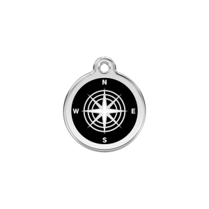Black Compass Cat ID Tag Small
