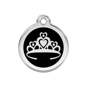 Black Crown Dog ID Tag Medium