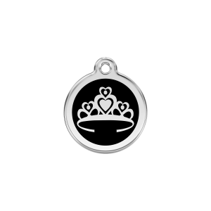 Black Crown Cat ID Tag Small