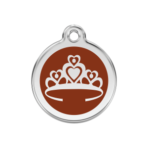 Brown Crown Dog ID Tag Medium