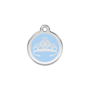 Light Blue Crown Cat ID Tag Small