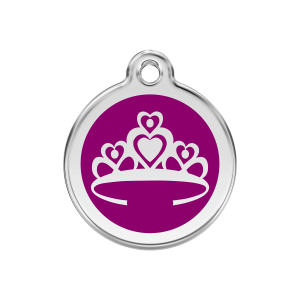 Purple Crown Dog ID Tag Medium