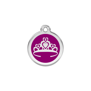 Purple Crown Cat ID Tag Small