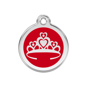 Red Crown Dog ID Tag Medium