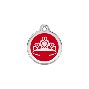 Red Crown Cat ID Tag Small