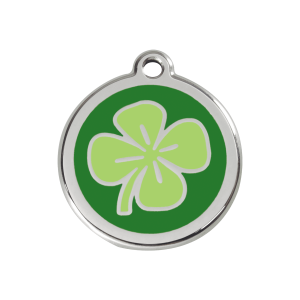 Green Clover Dog ID Tag Medium