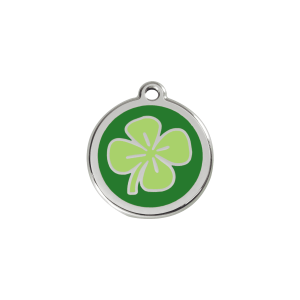 Green Clover Cat ID Tag Small