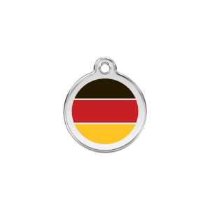 Red German Flag Cat ID Tag Small