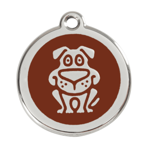 Brown Dog Dog ID Tag Large