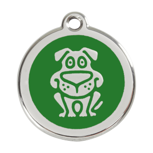 Green Dog ID Tag Large
