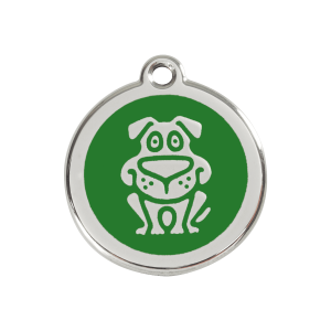 Green Dog ID Tag Medium
