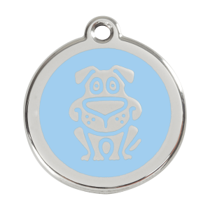 Light Blue Dog ID Tag Large