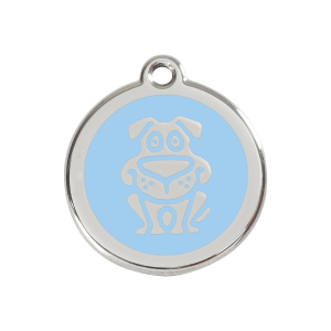 Light Blue Dog ID Tag Medium