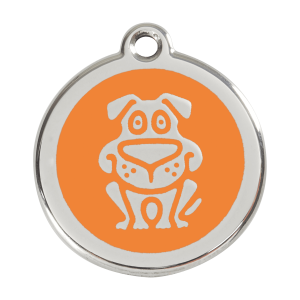Orange Dog ID Tag Large