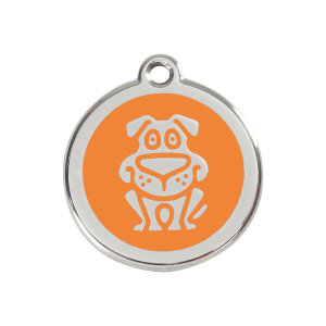 Orange Dog ID Tag Medium