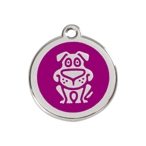 Purple Dog ID Tag Medium