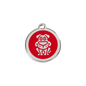 Red Dog ID Tag Small for Cat or Small Dog