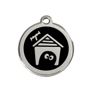 Black Dog House Dog ID Tag Medium