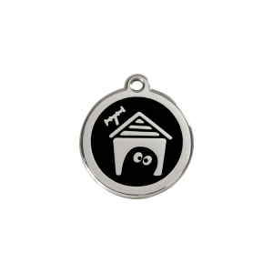 Black Dog House Cat ID Tag Small