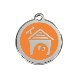 Orange Dog House Dog ID Tag Medium