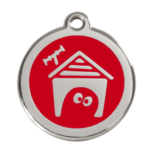 Red Dog House Dog ID Tag Large