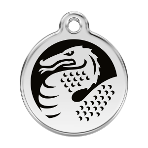 Black Dragon Dog ID Tag Large